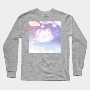 Flying Polar Bear Soaring the starry skies Long Sleeve T-Shirt